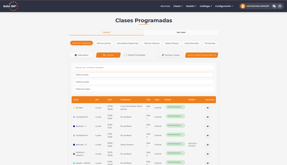 Programació automàtica de classes setmanals