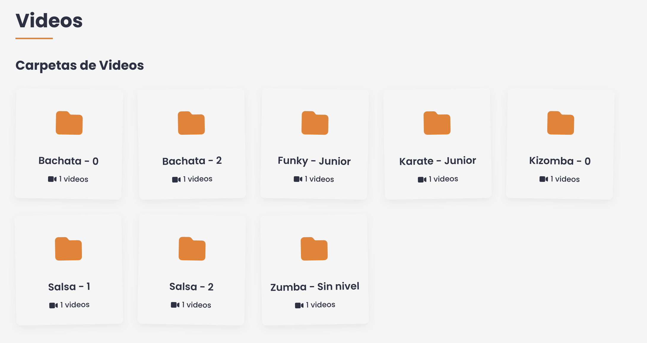 Biblioteca de vídeos de clases